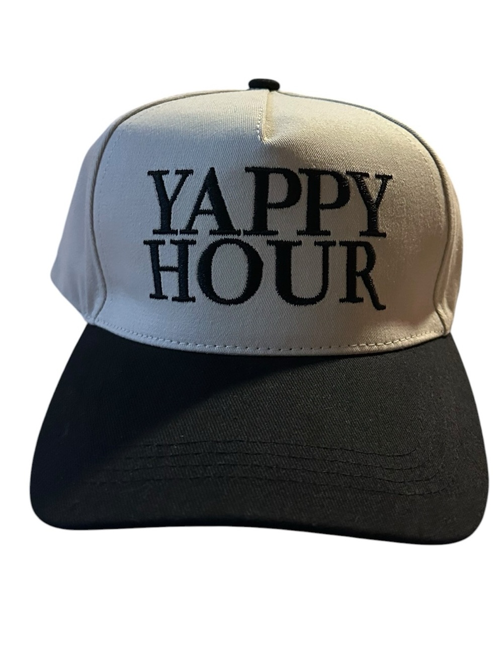 Zenana Outfitters Two-Tone 'Yappy Hour' Baseball Cap - Black & Cream